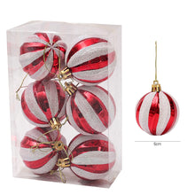 Electroplated Spiral Red White Christmas Balls