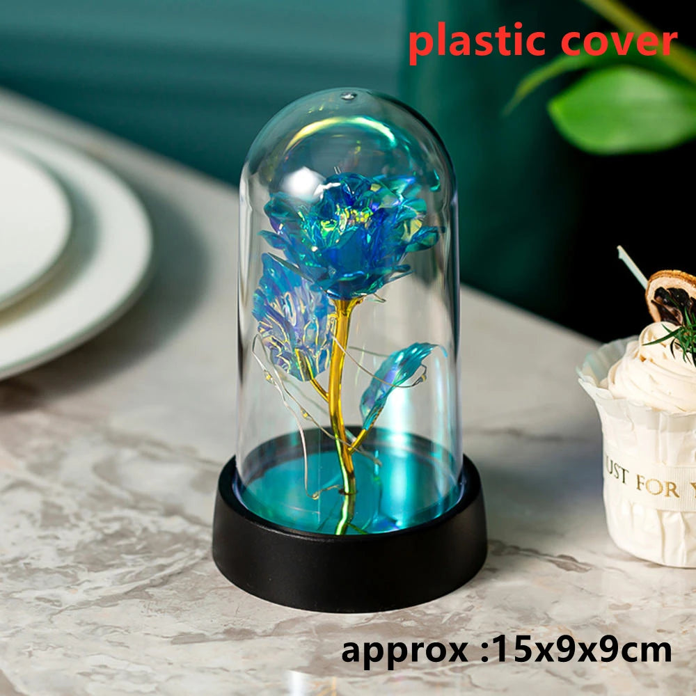LED Galaxy Three Rose Artificial Flowers Gift without Battery
