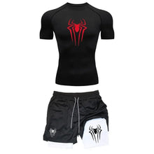 Compression Spider Printed Quick Dry Sportwear Set