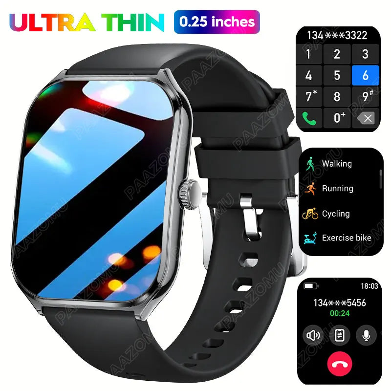 1.96" Ultra-thin Bluetooth Call Health Monitor Smartwatch
