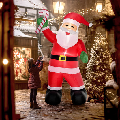 8' Christmas Inflatable Santa Claus with Candy Decor Outdoor Light Up LED
