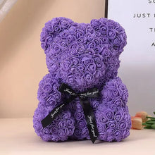 25cm Artificial Teddy Rose Flower Bear with Box