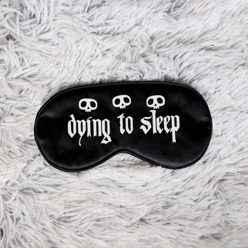Gothic Black Smooth Eye Mask with Adjustable Strap for Halloween