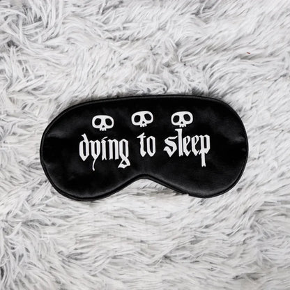 Gothic Black Smooth Eye Mask with Adjustable Strap for Halloween