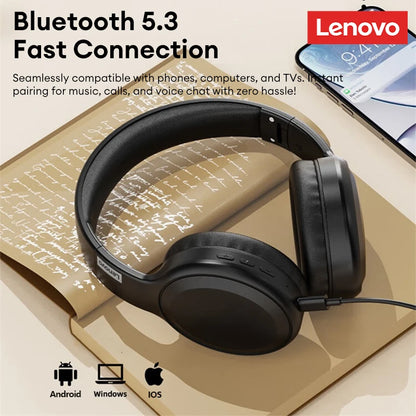 Foldable Lenovo TH30 Wireless Bluetooth 5.0 Gaming Headphones