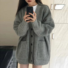 Loose Knitted 4-button Cardigan Sweater