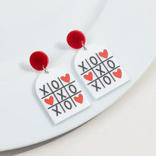 Acrylic Geometric Love Drop Earrings