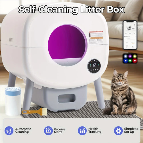 Lunapurr Self Cleaning Large Capacity Automatic Cat Litter Box
