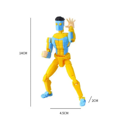 3d Printed Blue-Masked Invincible T13 Dummy Multi-Jointed Action Figure