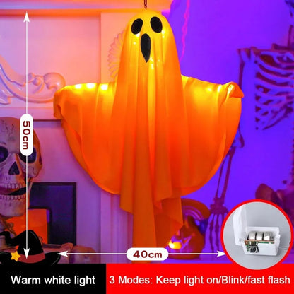 Hanging LED Light-Up Ghost Halloween Decoration