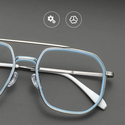 Retro Aviator Anti-Blue Light Glasses with Custom Reading Lenses
