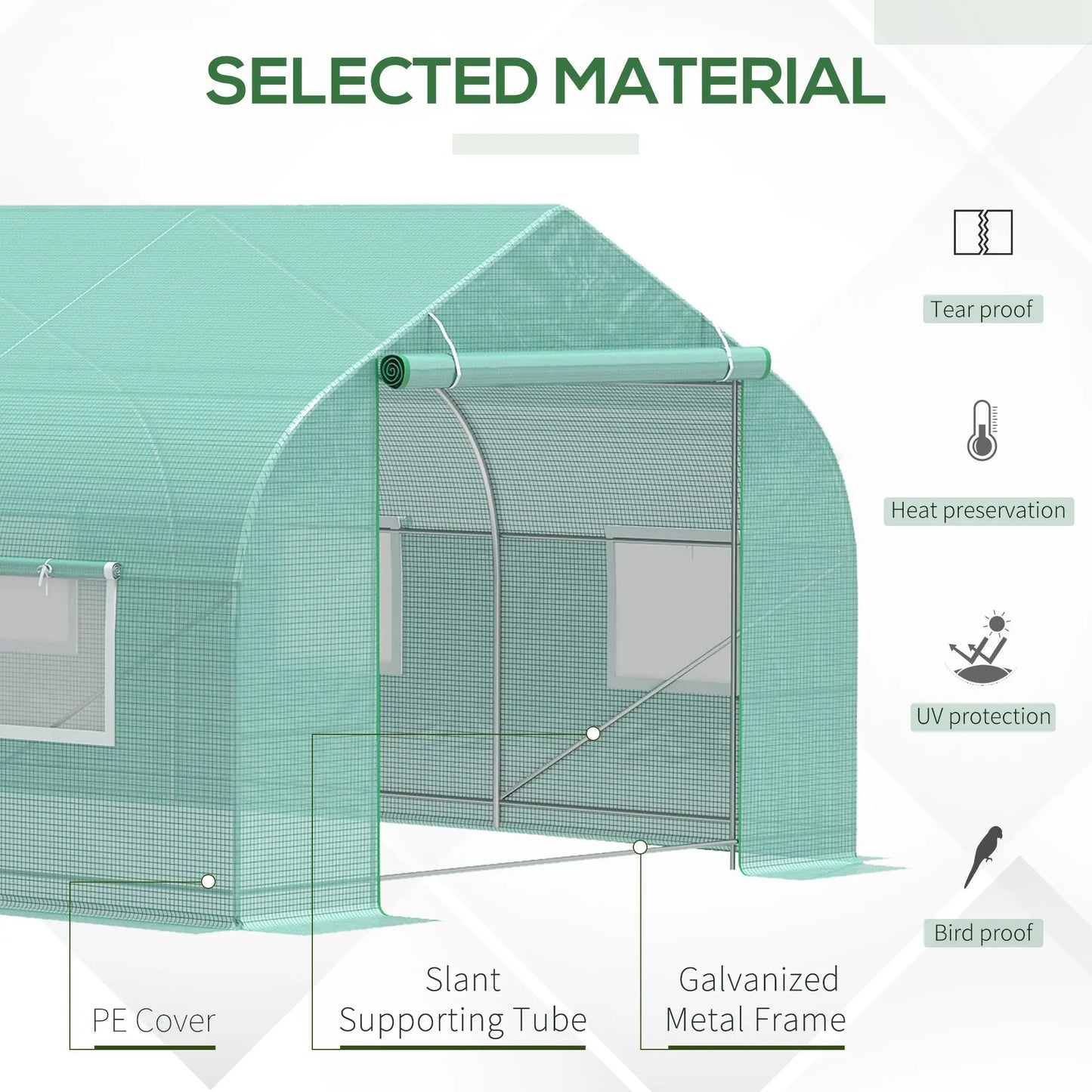20' X 10' X 7' Greenhouse Large Walk-In