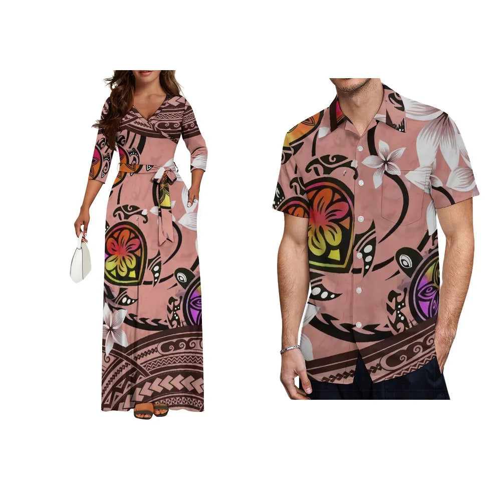 V-Neckline With Pocket Waistband Dress or Short-sleeved Shirt