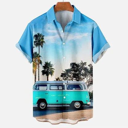 Vibrant Parrot Tropical Floral Print Shirt