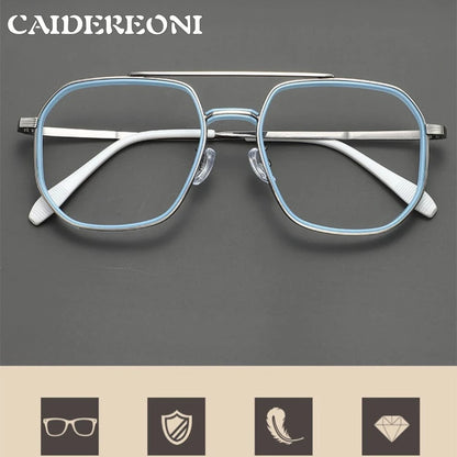 Retro Aviator Anti-Blue Light Glasses with Custom Reading Lenses