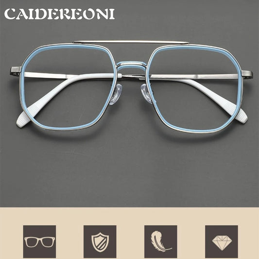 Retro Aviator Anti-Blue Light Glasses with Custom Reading Lenses