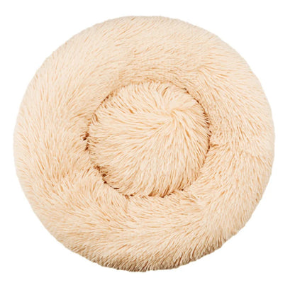 Round Warm Plush Washable Pet Bed