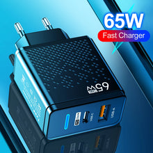 65W USB C Charger PD QC 3.0 Type C USB Fast Charging Wall Adapter For iPhone