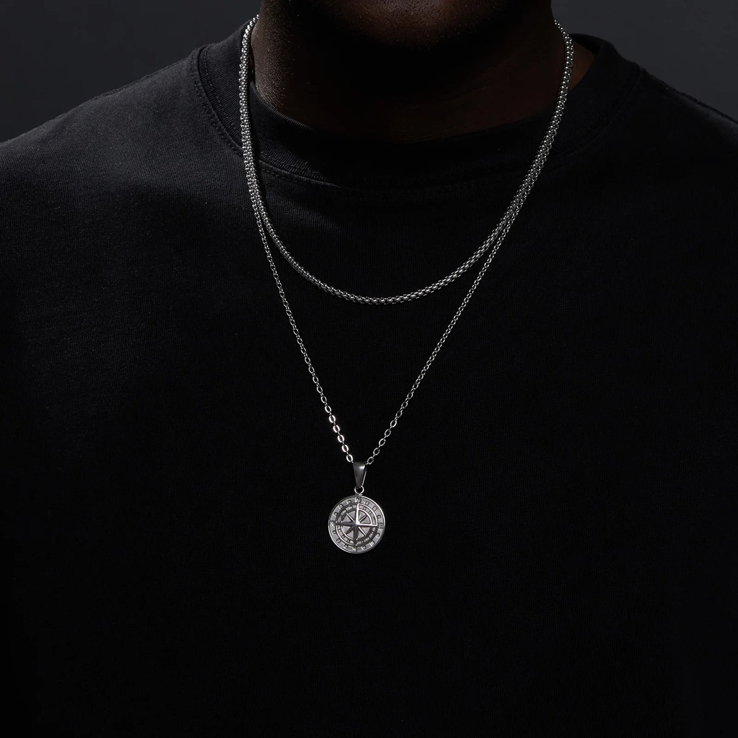 Stainless Steel Cuban Figaro Wheat Chain Necklace