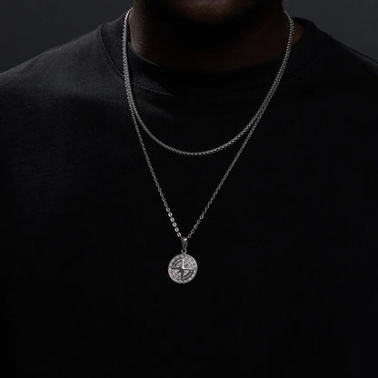 Stainless Steel Cuban Figaro Wheat Chain Necklace