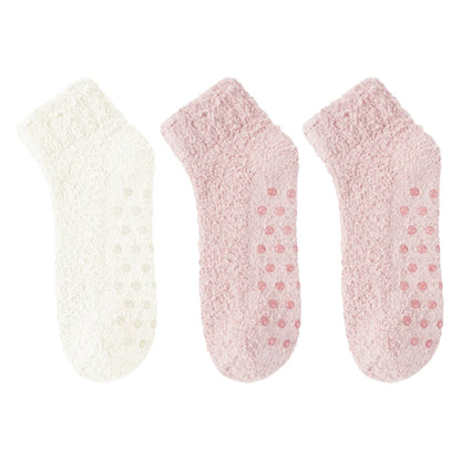 3 Pairs Non-Slip Coral Floor Socks