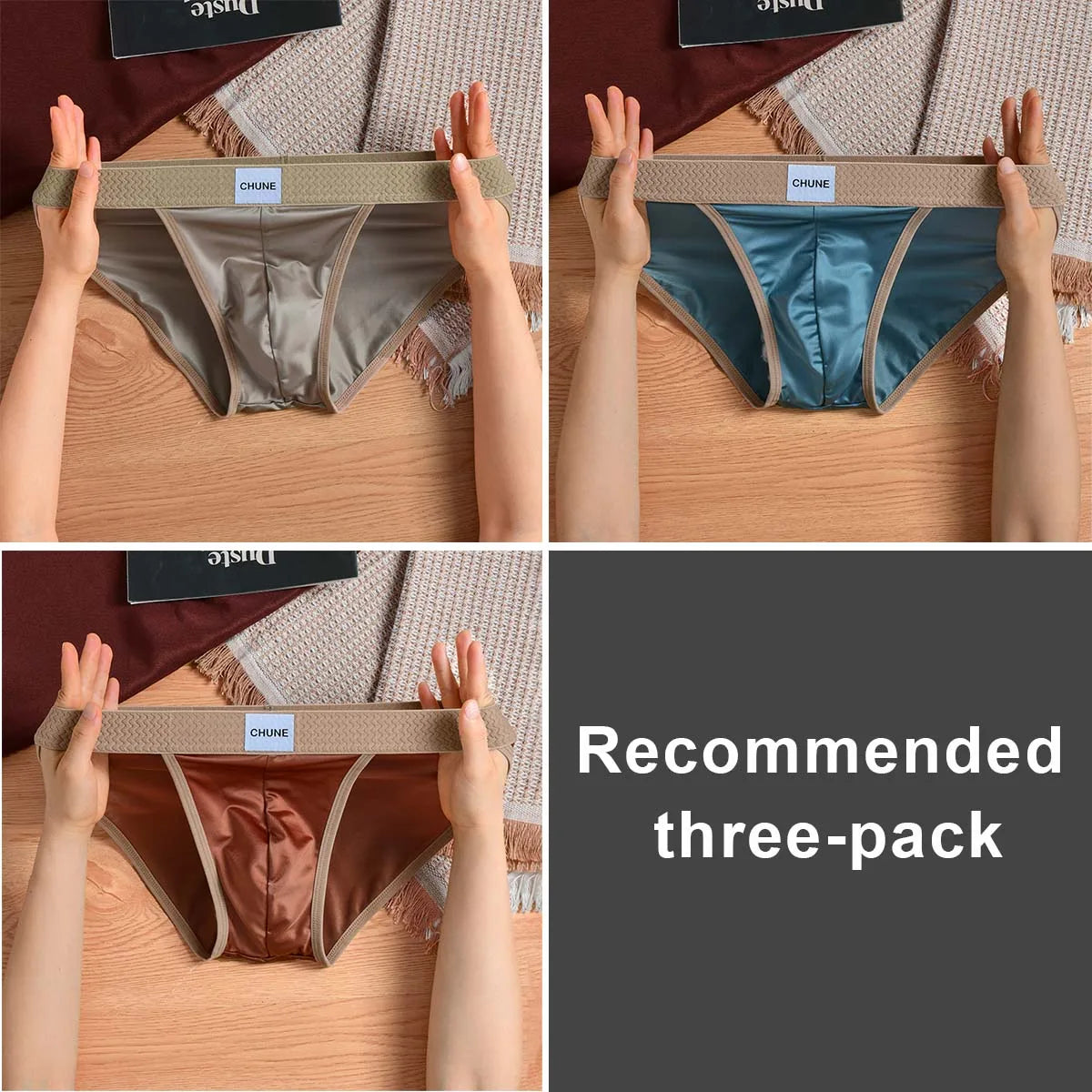 3pcs Lorien Crest Ice Silk Briefs