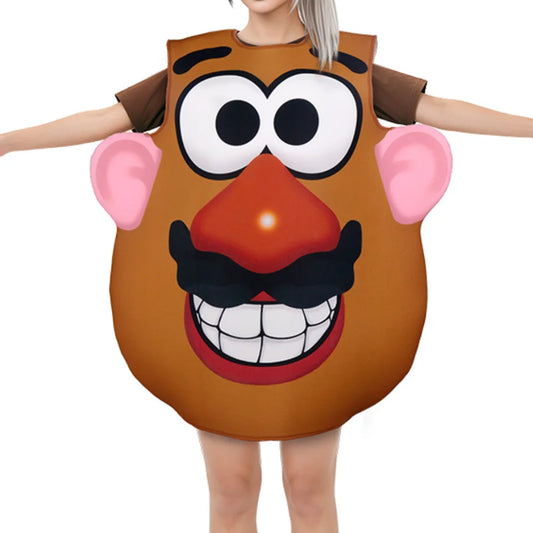 Funny Potato Head Cosplay Costume – Matching Mr. & Mrs. Tunic Outfit for Couples & Kids
