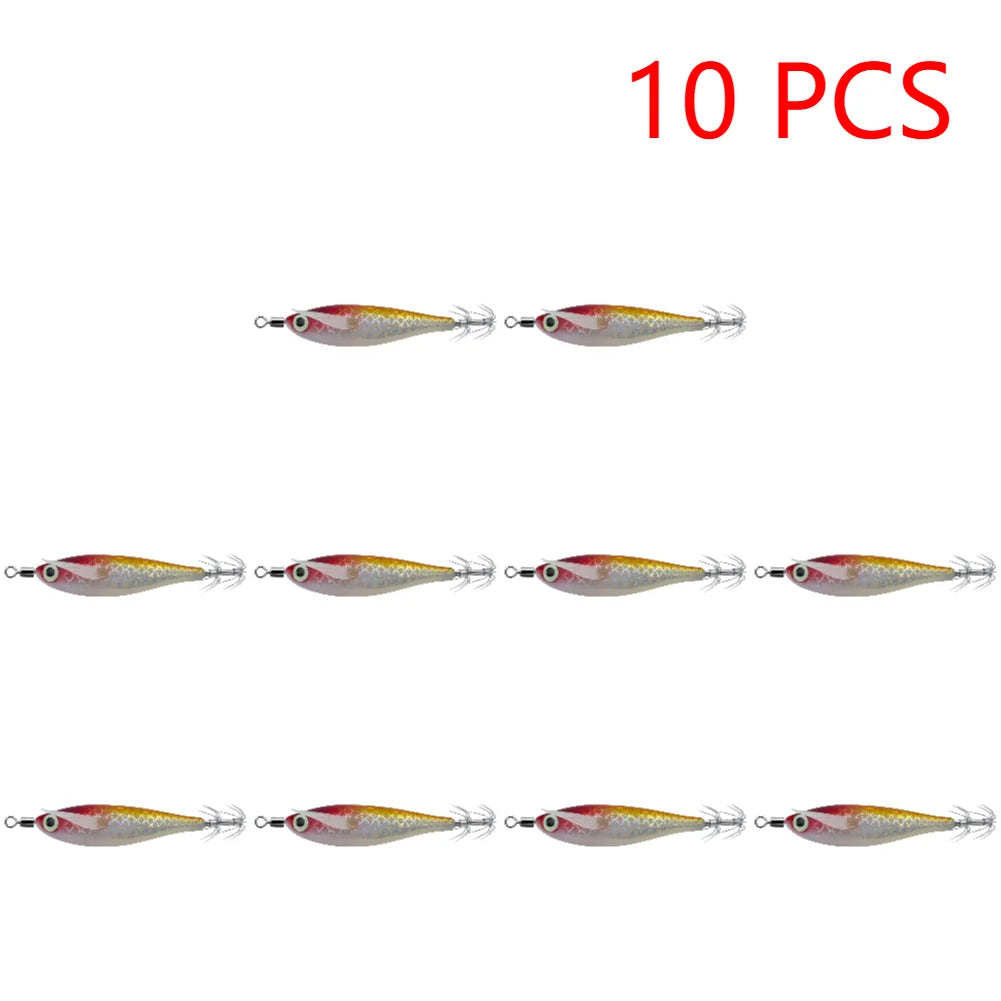 Luminous 80mm Squid Jig Hook Fishing Lures (Artificial Hard Bait)