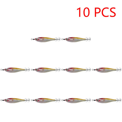 Luminous 80mm Squid Jig Hook Fishing Lures (Artificial Hard Bait)