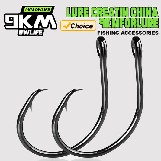 Non-Offset Saltwater Inline Circle Fishing Hooks