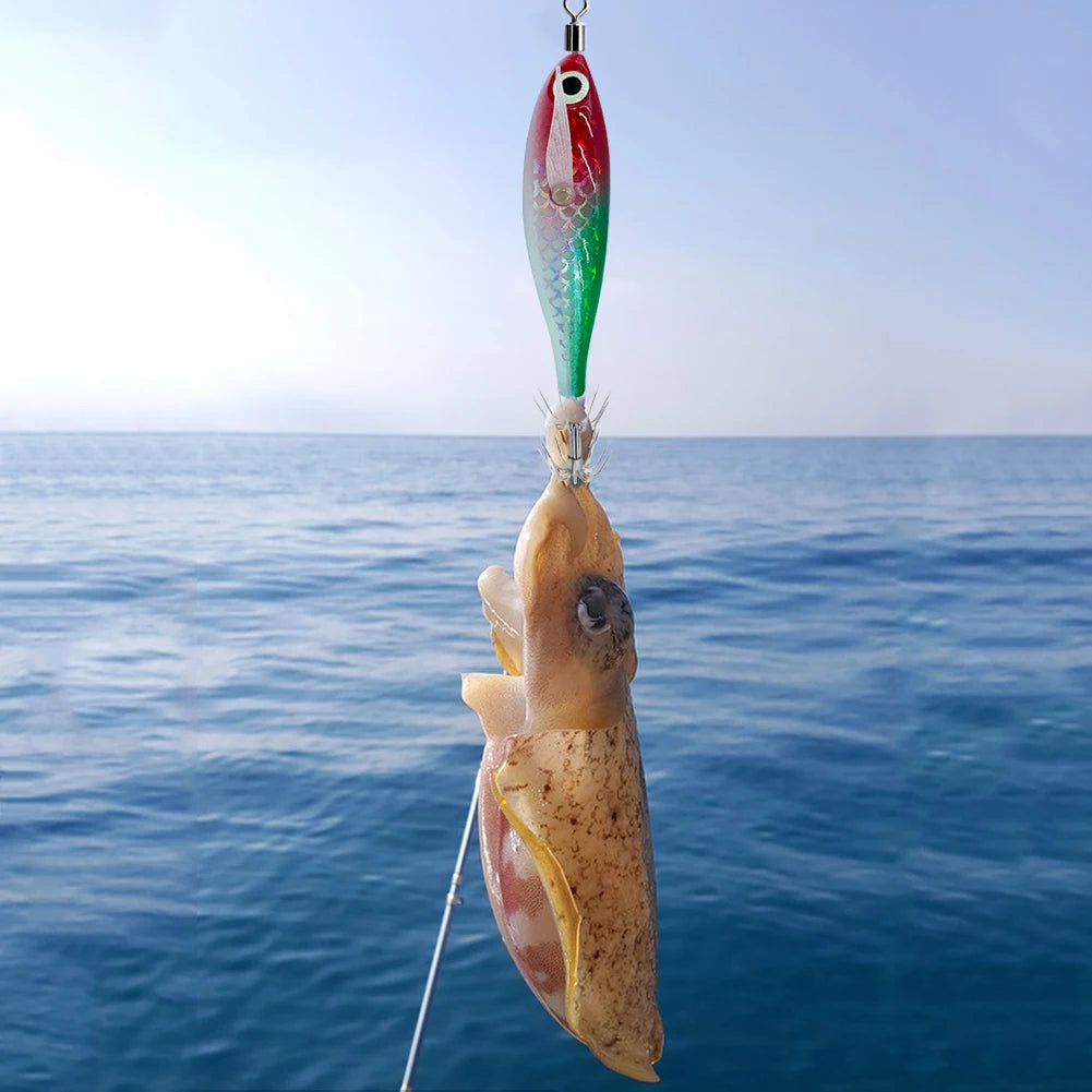 Luminous 80mm Squid Jig Hook Fishing Lures (Artificial Hard Bait)