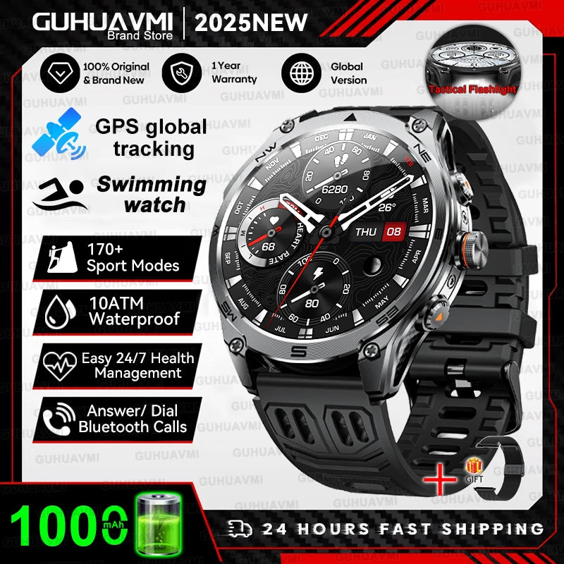 T-Rex 3 Ultra GPS Smartwatch with 1000mAh Battery and 10ATM Waterproofing