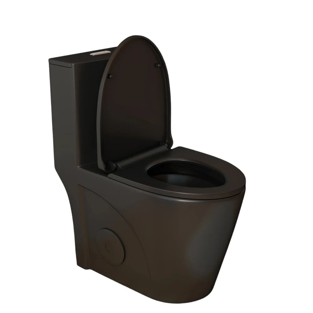 Tornado Flush Elongated One-Piece Toilet with Soft-Close Seat