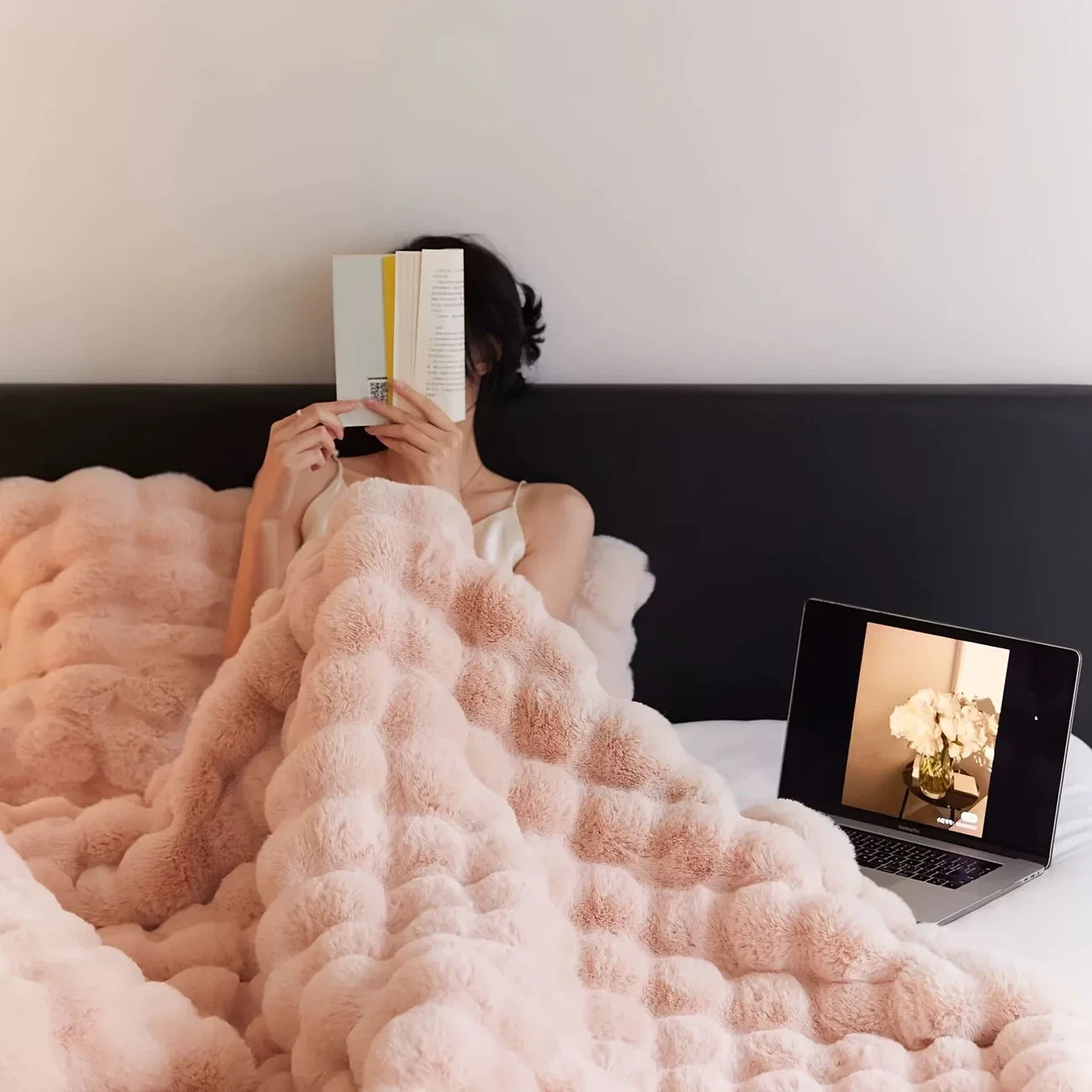 Faux Rabbit Soft Warm Fleece Blanket