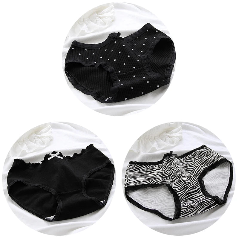 3-Pack Women's Cotton Mid-Rise Briefs & Lingerie Set