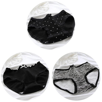 3-Pack Women's Cotton Mid-Rise Briefs & Lingerie Set