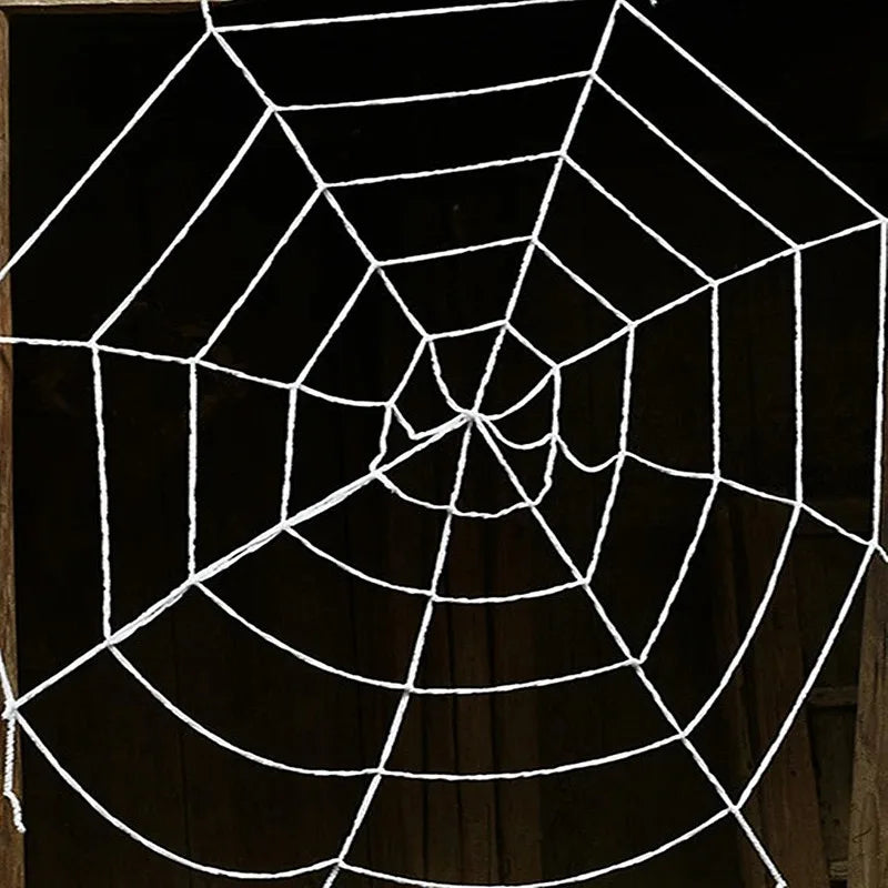 Giant Halloween Spider & Web Outdoor Decoration Set