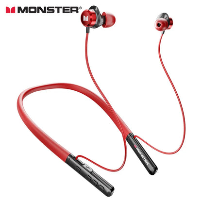 Monster Wireless Bluetooth 5.3 Neckband Headphones with Button Function