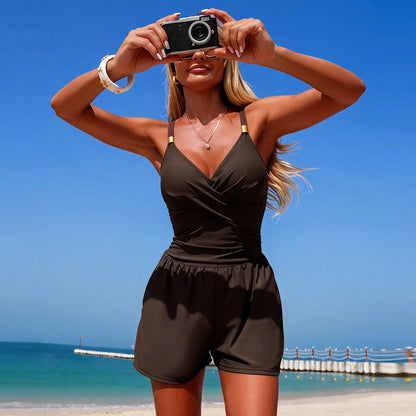 One-Piece Conservative Sporty Bikini