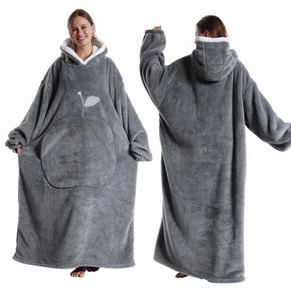 Extra Long Wearable Blanket Robe with Full Sleeves