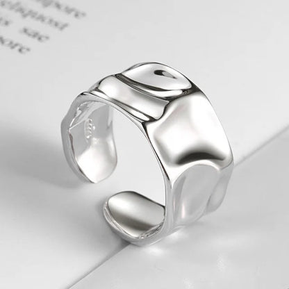 Silver Color Irregular Handmade Ring