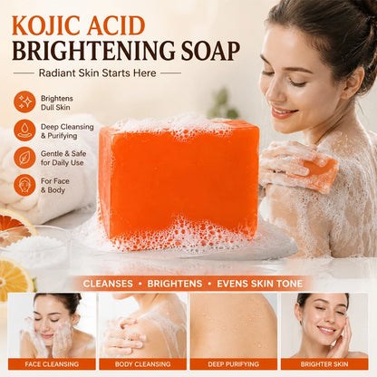 Amococo Kojic Acid Facial & Body Soap Bar (6-Pack Set)