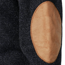 Stand Collar Padded Elbow Sweater