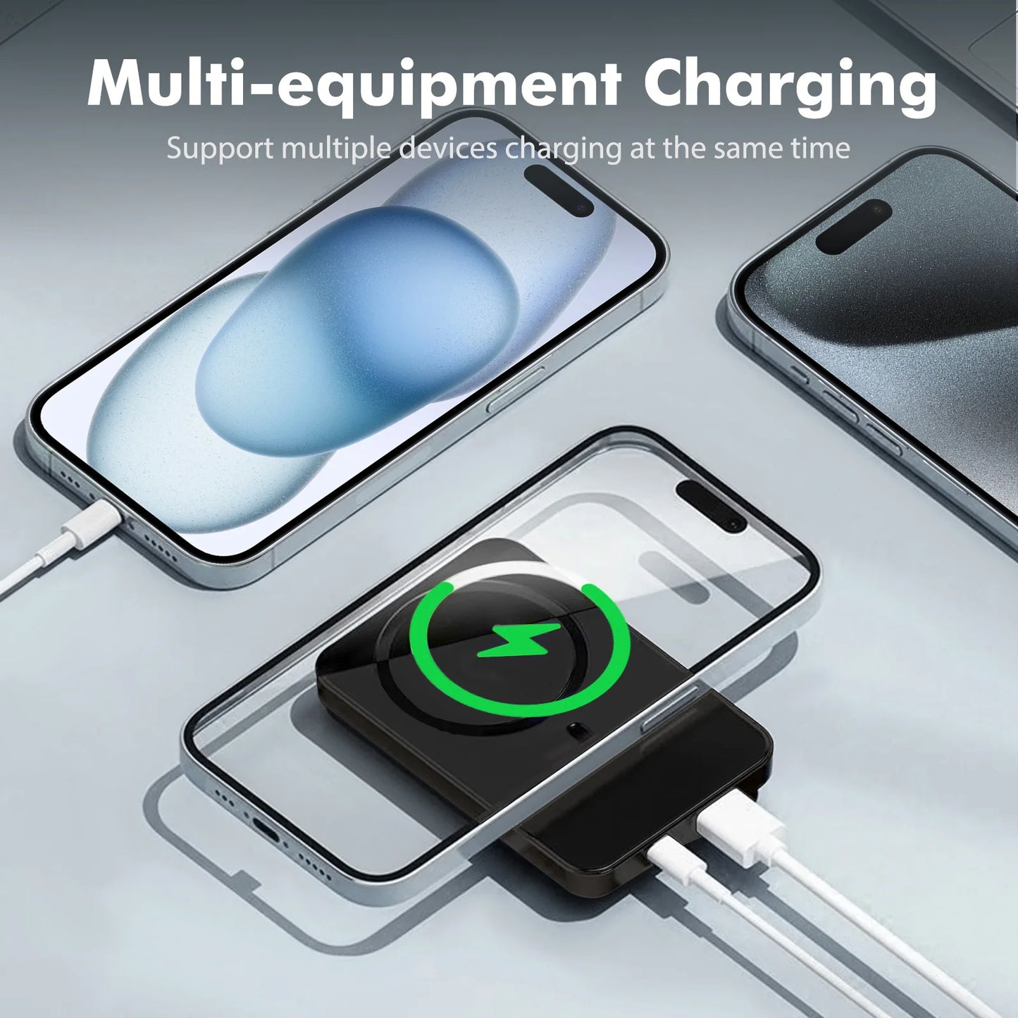 Wireless Power Bank 2-in-1 Magnetic 10000mAh Portable Charger