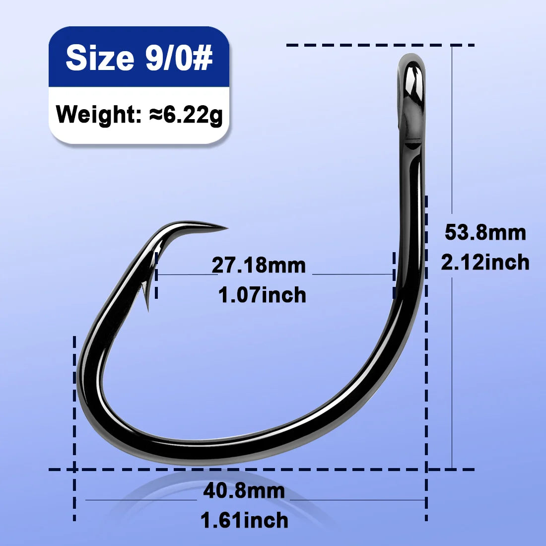 Strong Offset Wide Gap Circle Hooks
