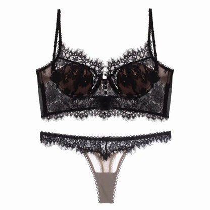 French Ultra Thin Lace Bra Set
