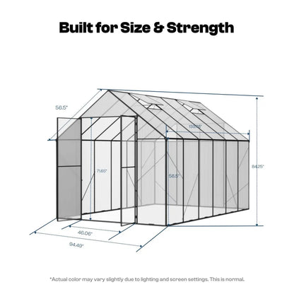 Greenhouse with Aluminum Frame & Roof Vent