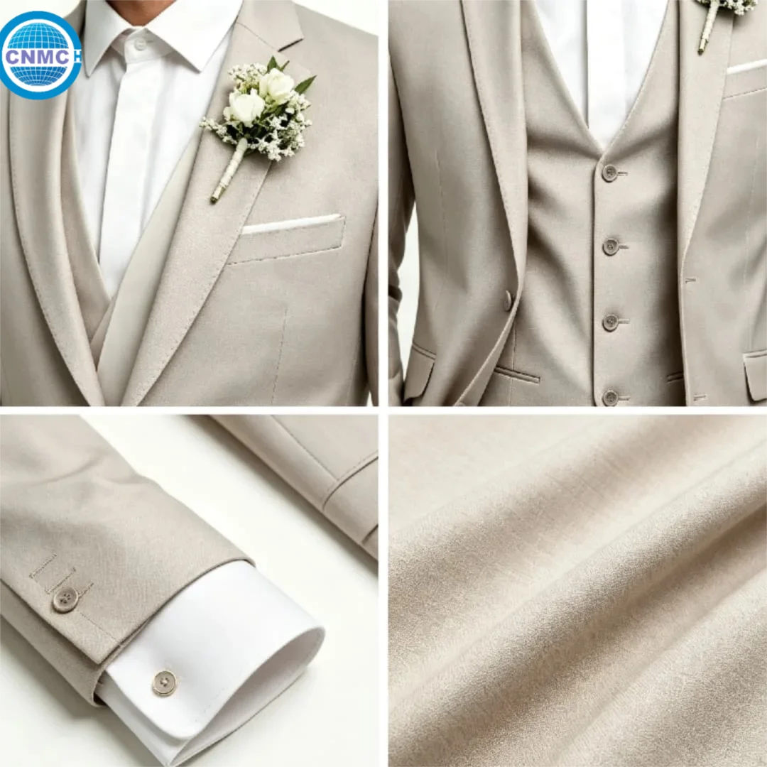 Men's Single-Breasted 3-Piece Formal Business Suit Set (Jacket, Vest & Pants)