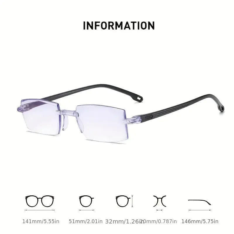 14-Pack Vintage Style Rimless Reading Glasses