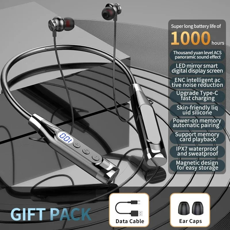 Wireless Bluetooth Neckband Earphone With Microphone